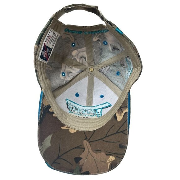 Otto Baseball Hat Unisex One Size Adjustable Hook Loop Camo Blue Flames … - Picture 9 of 9